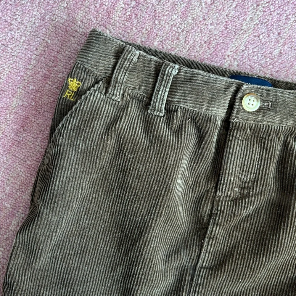 Ralph Lauren Girls Brown Corduroy Mini Skirt